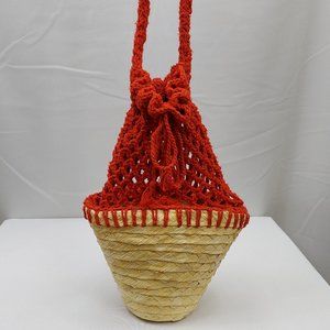 NANNACAY PAKI FISHNET RED SCHOULDER BAG